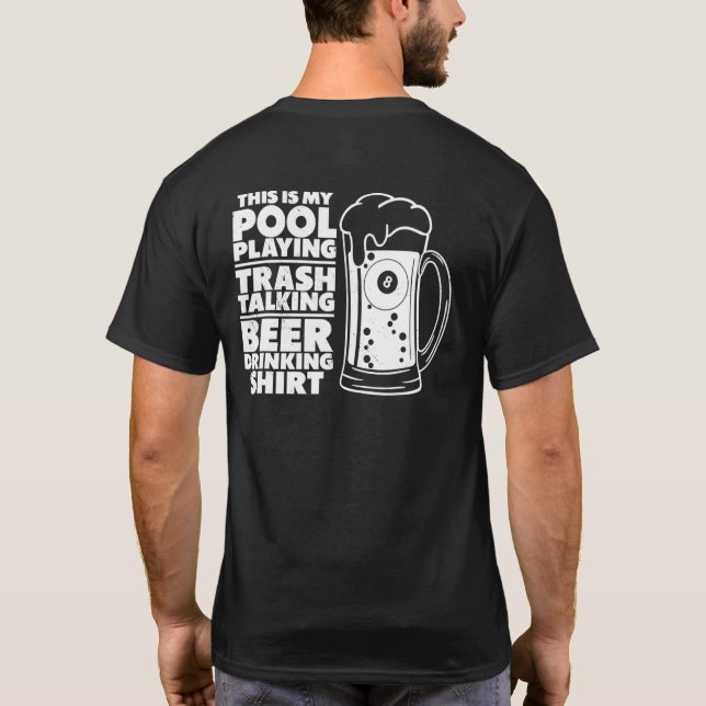 T-shirt Billiard C'Est Mon Piscine Jouer À La Déchets Parl (Dos)