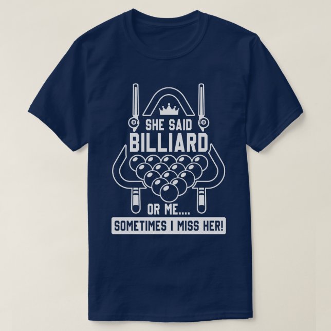 T-shirt Billiard ou moi (Design devant)