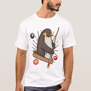 T-shirt Billiard Penguin Hustler Pool Chemises Girls Snook