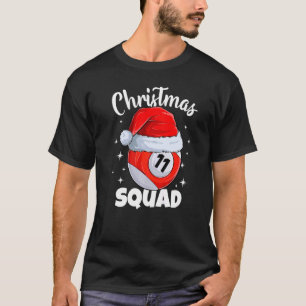 T-shirt Billiards 11 Ball Christmas Squad Pool Balls Billi