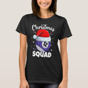 T-shirt Billiards 12 Ball Christmas Squad Balls Billes Bil