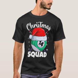 T-shirt Billiards 14 Ball Christmas Squad Balls Billes Bil
