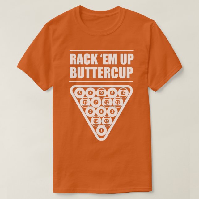 T-shirt Billiards Rack em Up Snooker Billiard (Design devant)