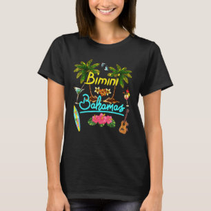 T-shirt Bimini Bahamas Beach Summer Palm Surf Sun Set Palm