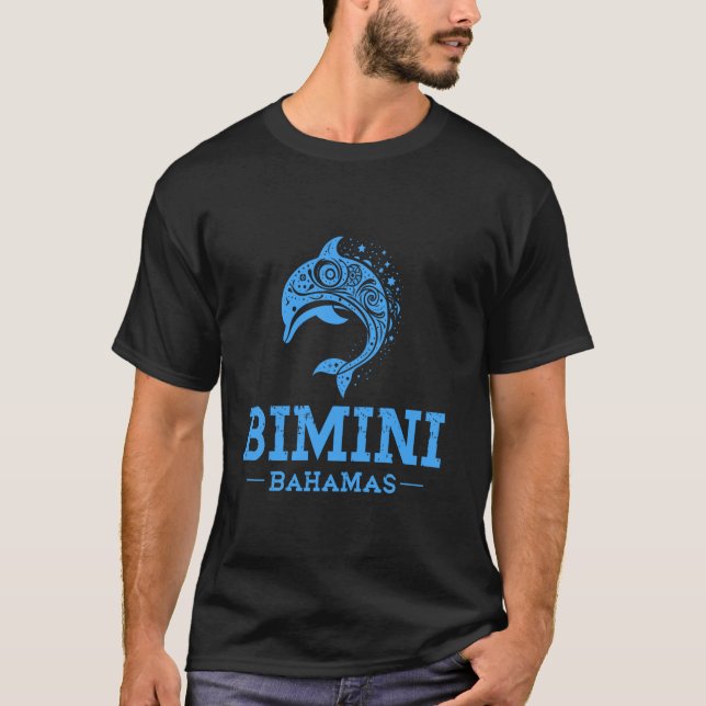 T-shirt Bimini Bahamas Dolphin Beach Bimini Vacation (Devant)