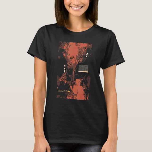 T-shirt Binary Code Retro Geek programmeur ordinateur Nerd (Devant)