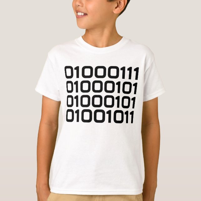 T-shirt BINARY Geek FUN Graphic Tee (Devant)
