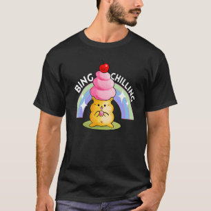 T-shirt Bing Chilling Glace Crème Hamster Mème Dank Viral