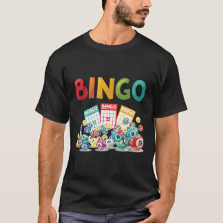 T-shirt Bingo Cartes de Bingo Laisser des jeux chanceux