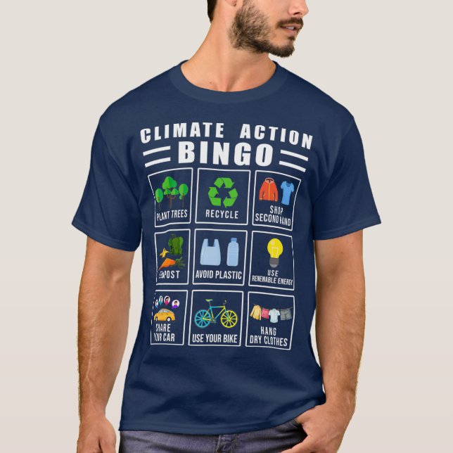 T-shirt Bingo de l'action climatique Jour des terres du ch (Devant)