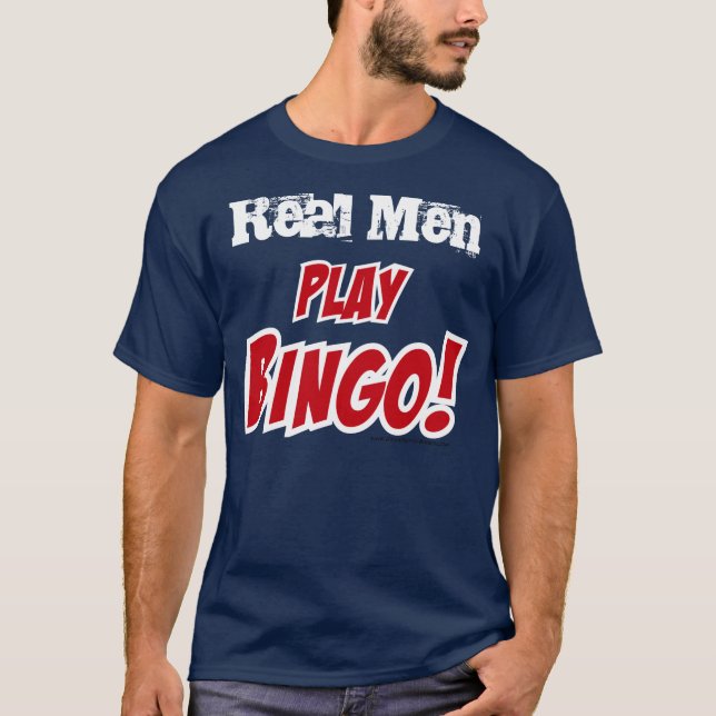 T-shirt Bingo-test de jeu ! thème "vrais hommes " (Devant)