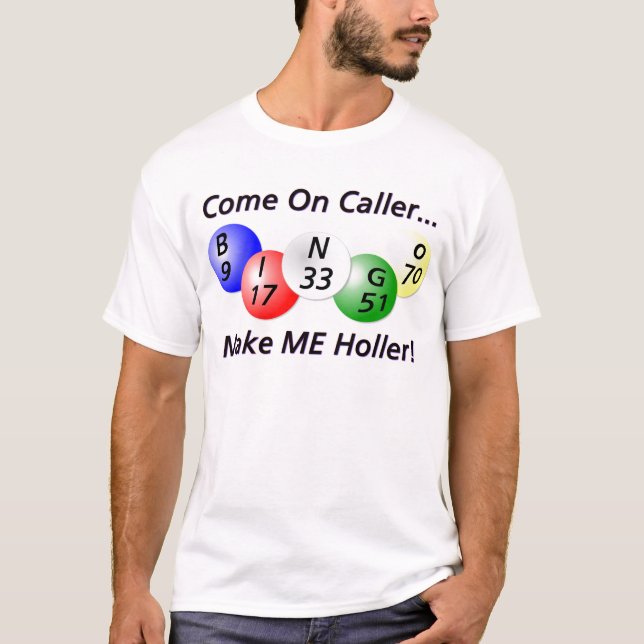 T-shirt Bingo-test ! Venez sur le visiteur, incitez-MOI à (Devant)