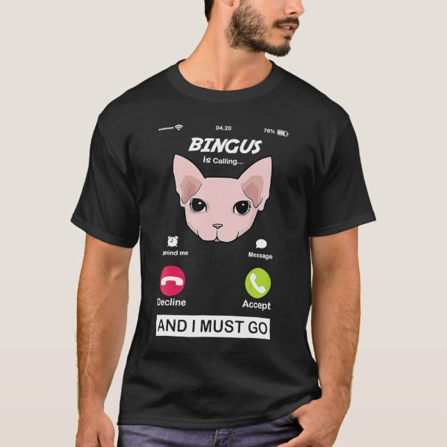 T-shirt Bingus Appelle Mème Mon Bien-Aimé Sphinx Sans Chev (Devant)
