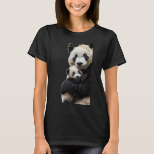 T-shirt bio en coton pour femme Panda Maman et Béb