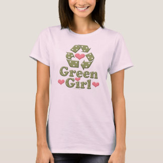 T-shirt bio Recycling Girl Green