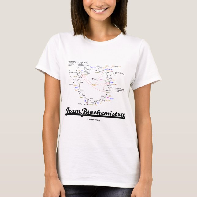T-shirt Biochimie d'équipe (cycle d'acide citrique de (Devant)