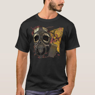 T-shirt Biohazard de crâne de Gasmask
