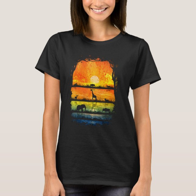 T-shirt Biologie Des Habitats Africains De Savannahs Eleph (Devant)