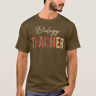 T-shirt Biologie Professeur léopard automne Amateurs d'aut