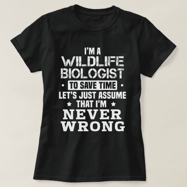 T-shirt Biologiste de la faune (Design devant)