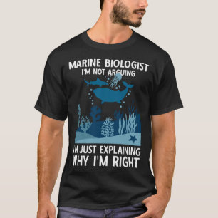 T-shirt Biologiste de la marine, j'explique pourquoi j'ai