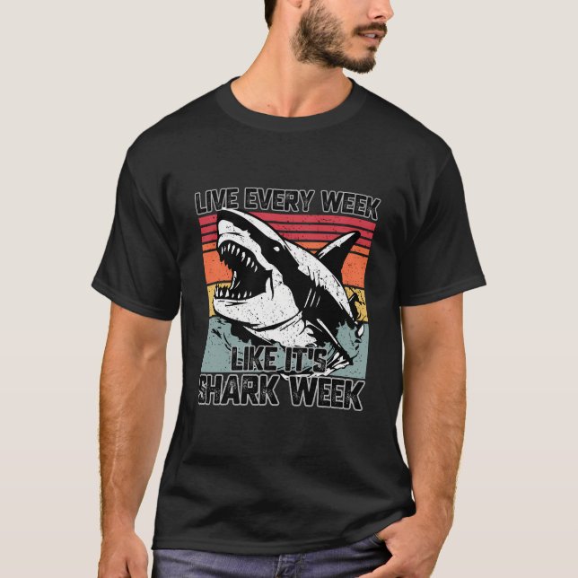 T-shirt Biologiste de l'océan requin rétro Amoureux des an (Devant)