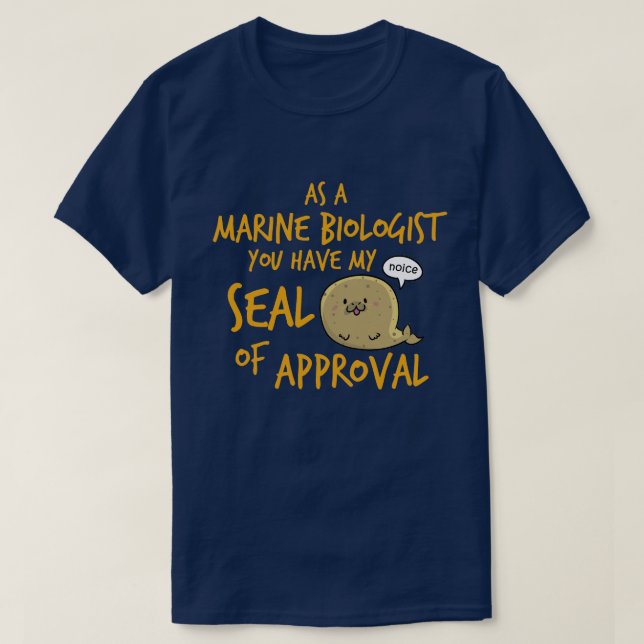 T-shirt Biologiste marin - label (Design devant)