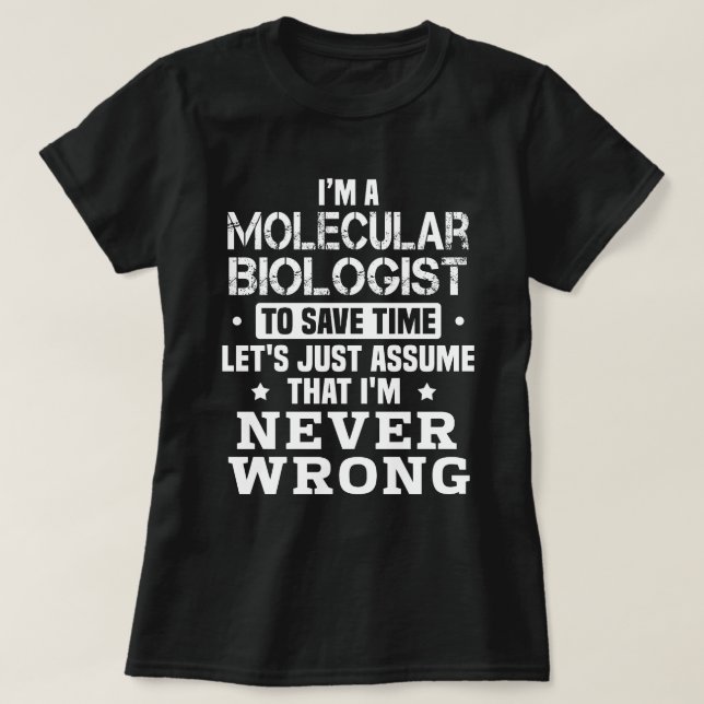 T-shirt Biologiste moléculaire (Design devant)