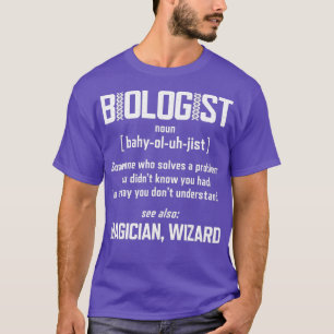 T-shirt Biologiste Science Noun Définition Drôle Biologi