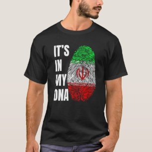 T-shirt Biométrie ADN Empreinte digitale Drapeau iranien I
