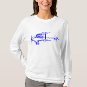 T-shirt Biplane vintage - Bleu