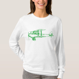 T-shirt Biplane vintage - Vert d'herbe