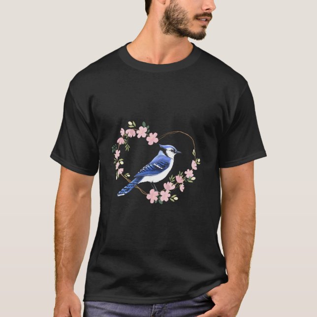 T-shirt Bird Bird Watching Bird Watcher Birder Blue Jay Fl (Devant)