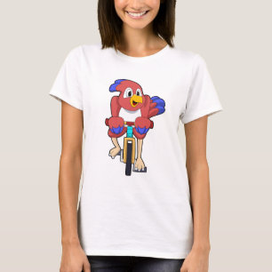 T-shirt Bird with bicycle