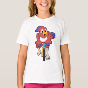 T-shirt Bird with bicycle
