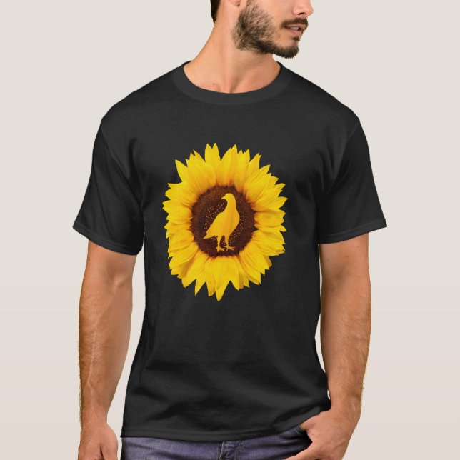 T-shirt Bird Women Men Fowl Seabird Sunflower (Devant)
