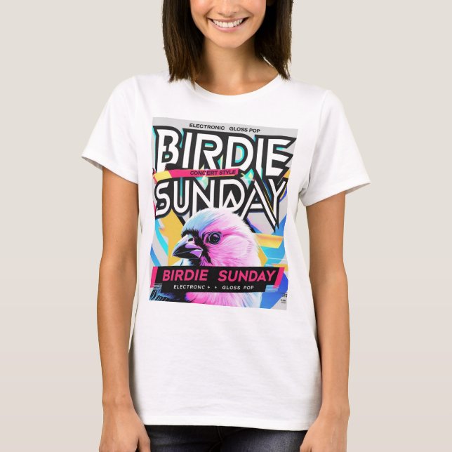 T-shirt Birdie Sunday Electropop (Devant)