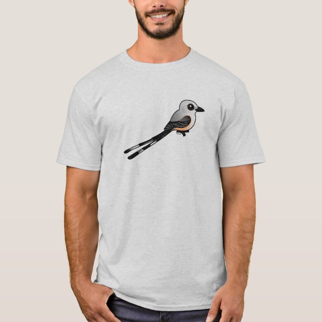 T-shirt Birdorable Ciseaux-a coupé la queue Flychatcher (Devant)