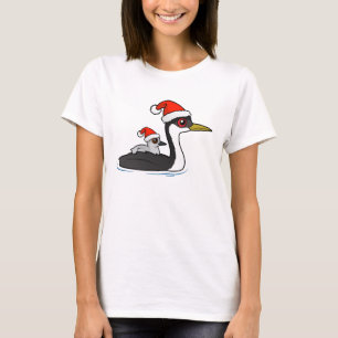 T-shirt Birdorable Western Grebe Père Noël