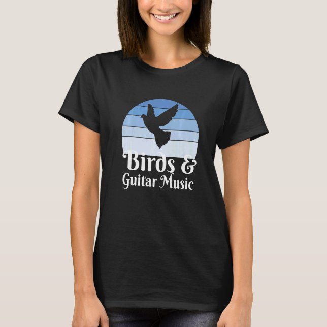 T-shirt Birds And Guitar Music   (Devant)