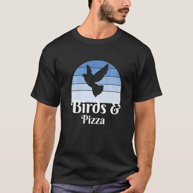 T-shirt Birds And Pizza   (Devant)