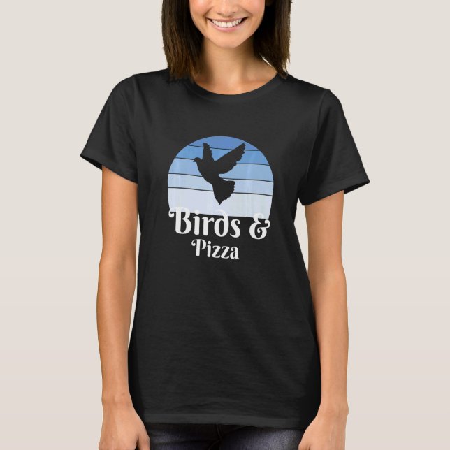 T-shirt Birds And Pizza   (Devant)