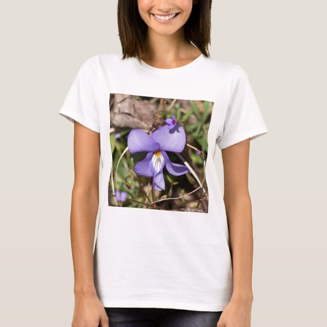 T-shirt Birds-Foot Violet w/ Bluets (Devant)