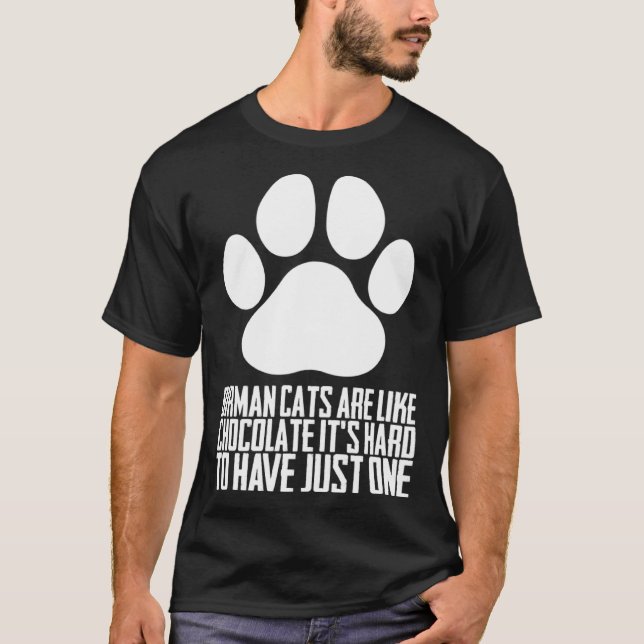 T-shirt Birman cats are like chocolate its hard to have ju (Devant)
