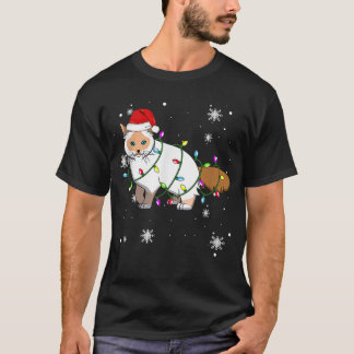 T-shirt Birman Chat feux Noël Chat de Noël Père Noël ha