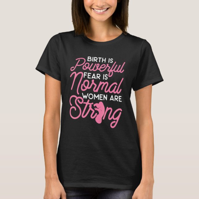 T-shirt Birth Doula Proud Birth Worker Pregnancy Couch Mid (Devant)