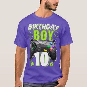 T-shirt Birthday Boy 10 Video Game Controller 10th Birthd