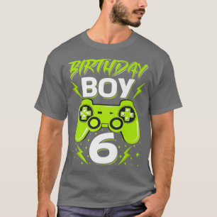T-shirt Birthday Boy 6 Contrôleur de jeu vidéo Gamer 6th B