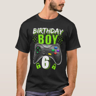 T-shirt Birthday Boy 6 Contrôleur de jeu vidéo Gamer 6th B