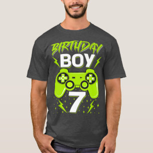 T-shirt Birthday Boy 7 Contrôleur de jeu vidéo Gamer 7th B